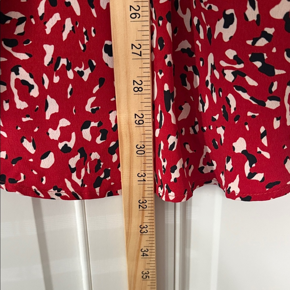 Red Patterned Women's Top - Picture 5 of 7